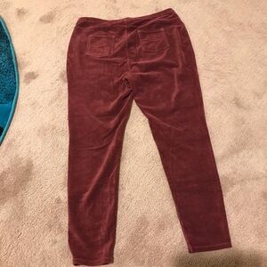 Velvet Burgundy Pants